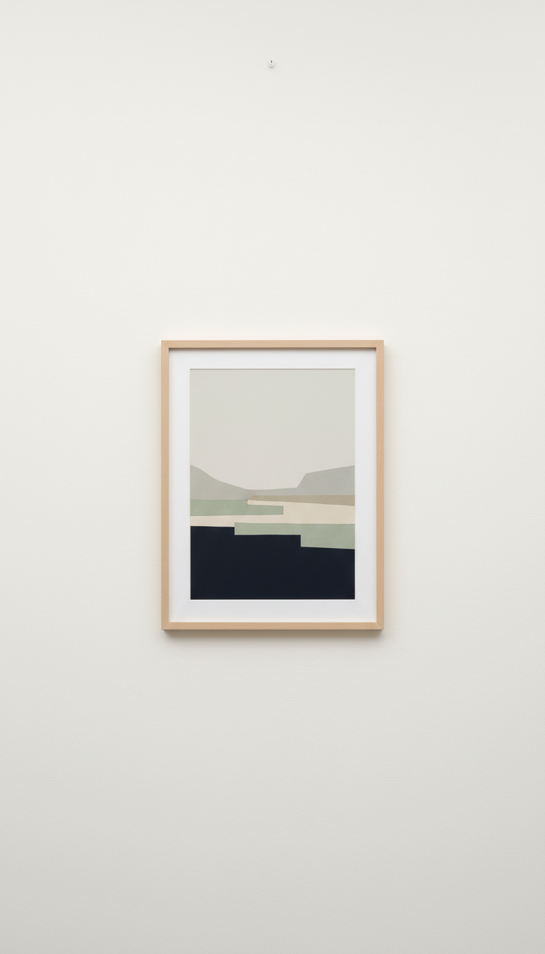 Contemporary Color Photographic Print in Pale Wood Frame